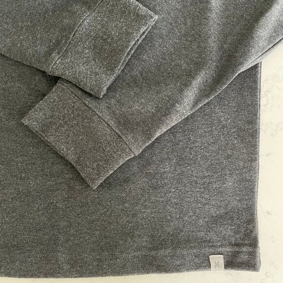 Hurley LS Crew Nk Activewear Cotton Poly Pullover Shirt Charcoal Grey Sz S NWT - Picture 4 of 11